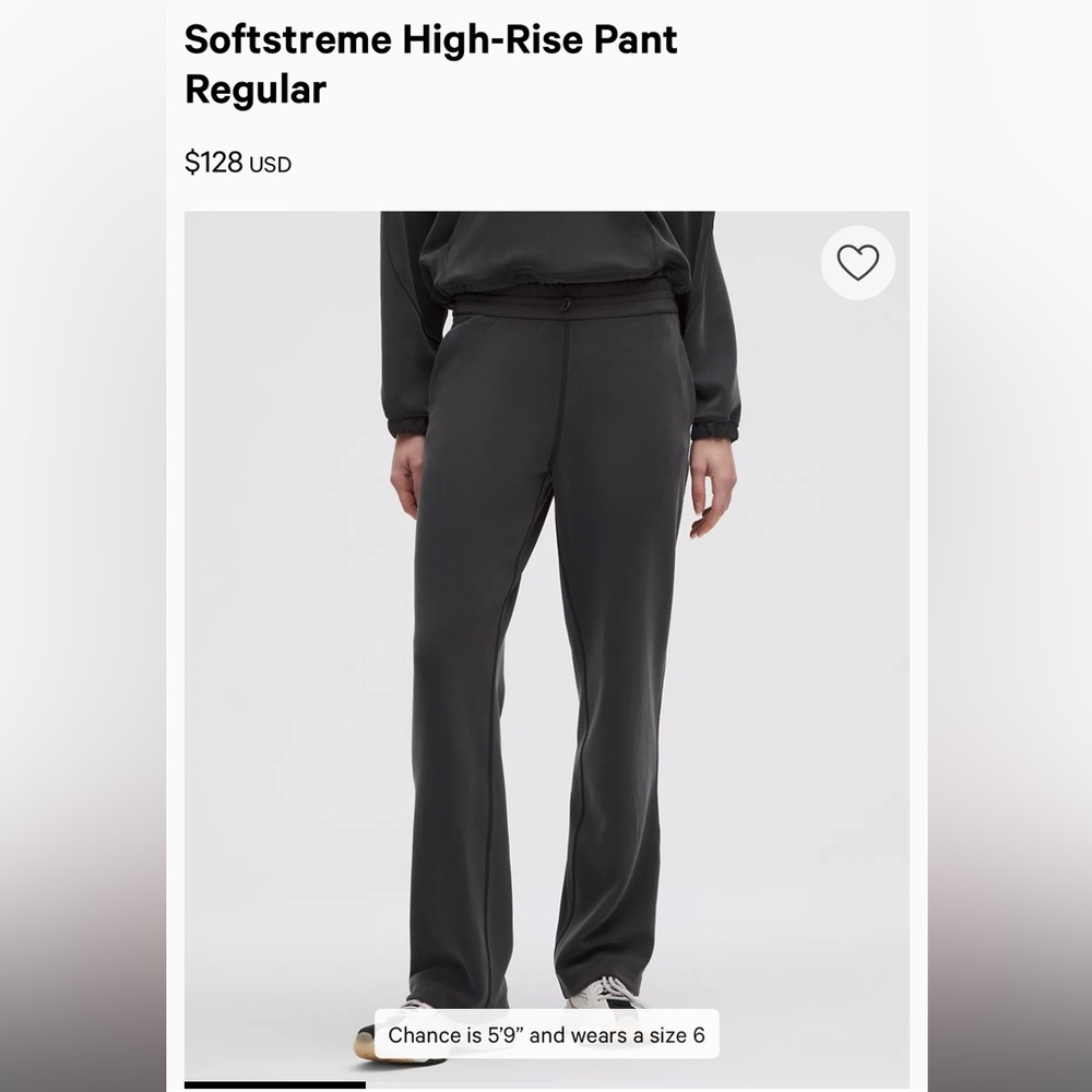 lululemon softstreme Black pant